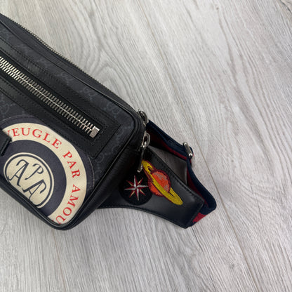 Gucci Men’s GG Black Belt Bag Supreme Patch