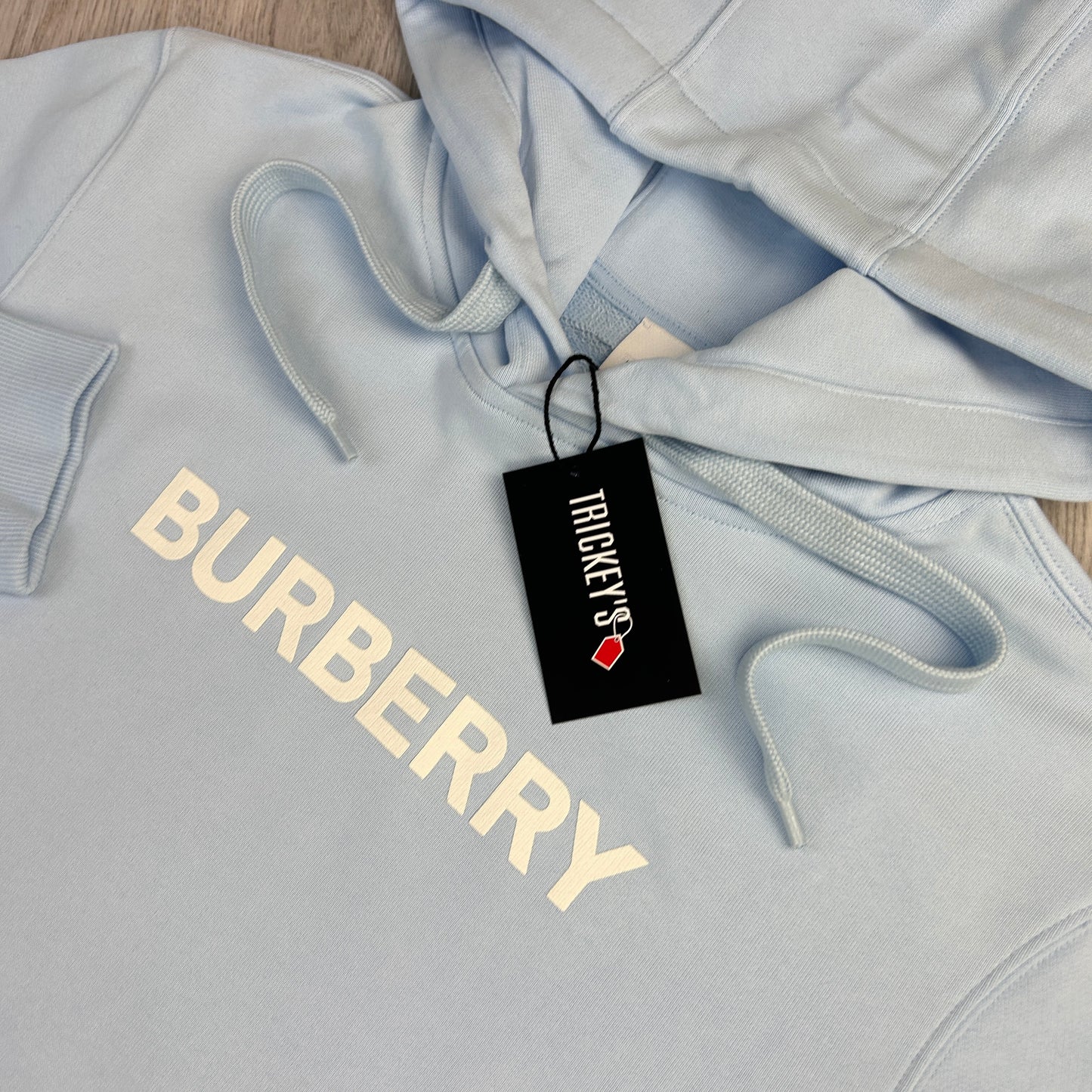 Burberry Men’s Baby Blue Pullover Hoodie