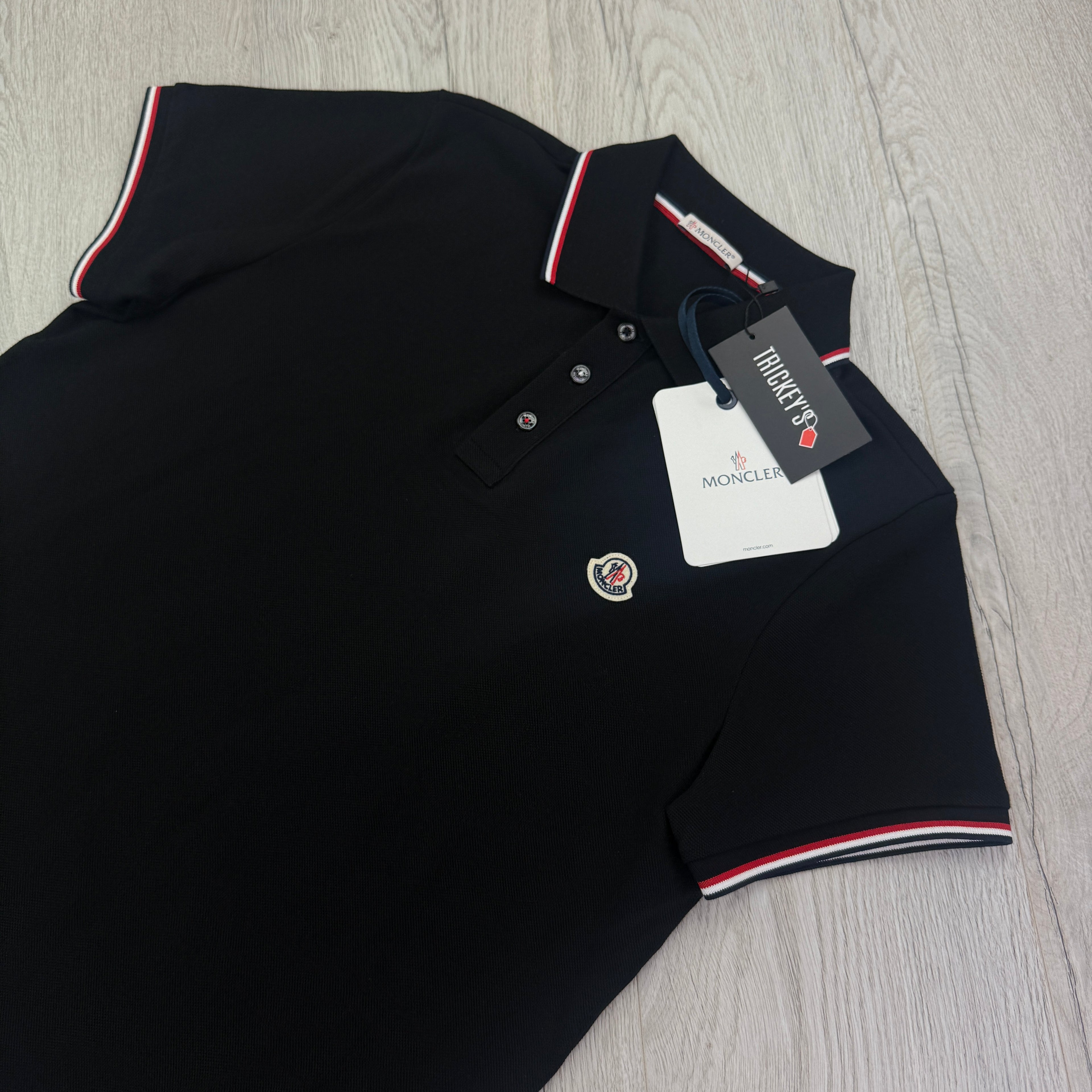 Moncler Men’s Black Slim Polo Shirt