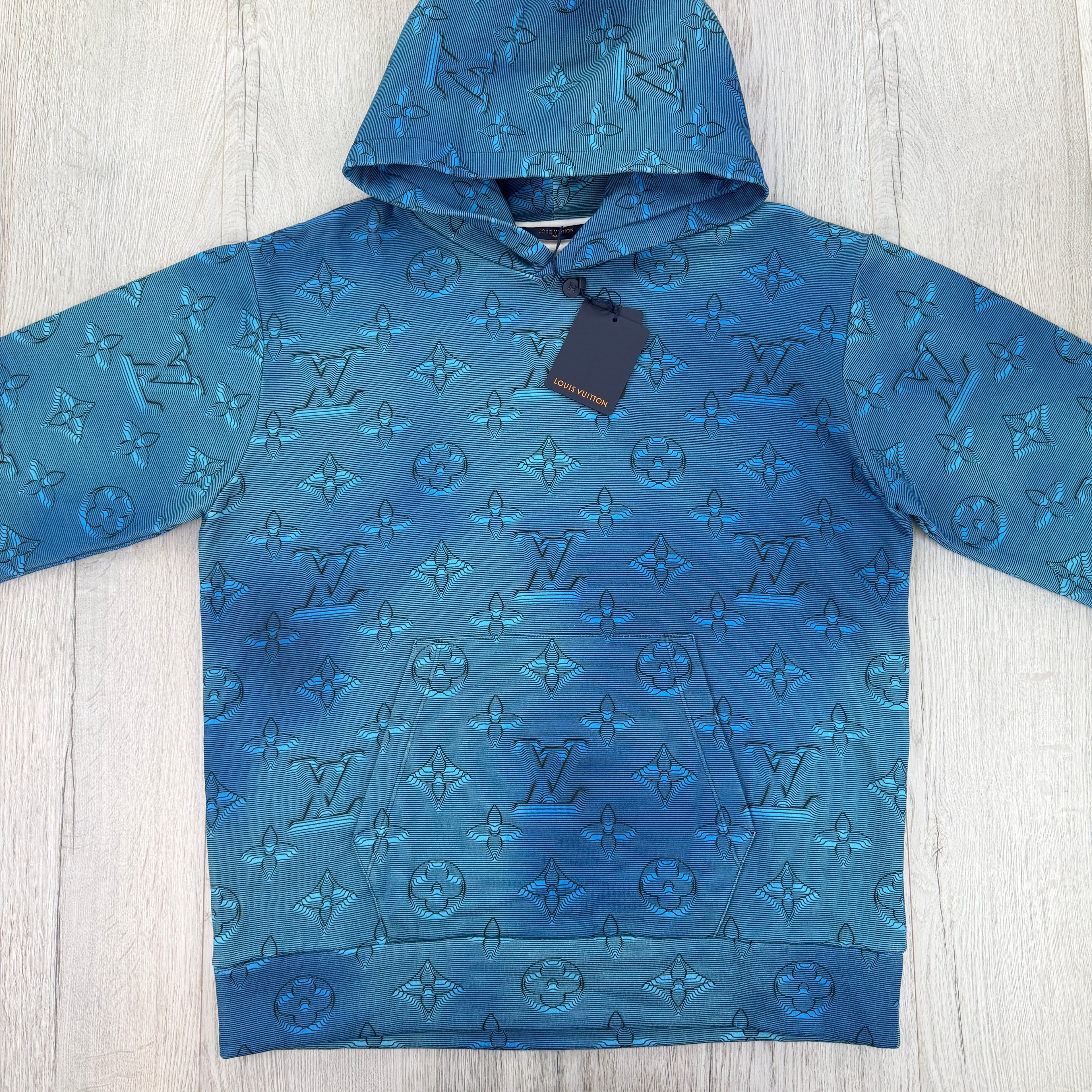 Louis Vuitton Men’s Blue 3D Illusion 2054 Pullover Hoodie