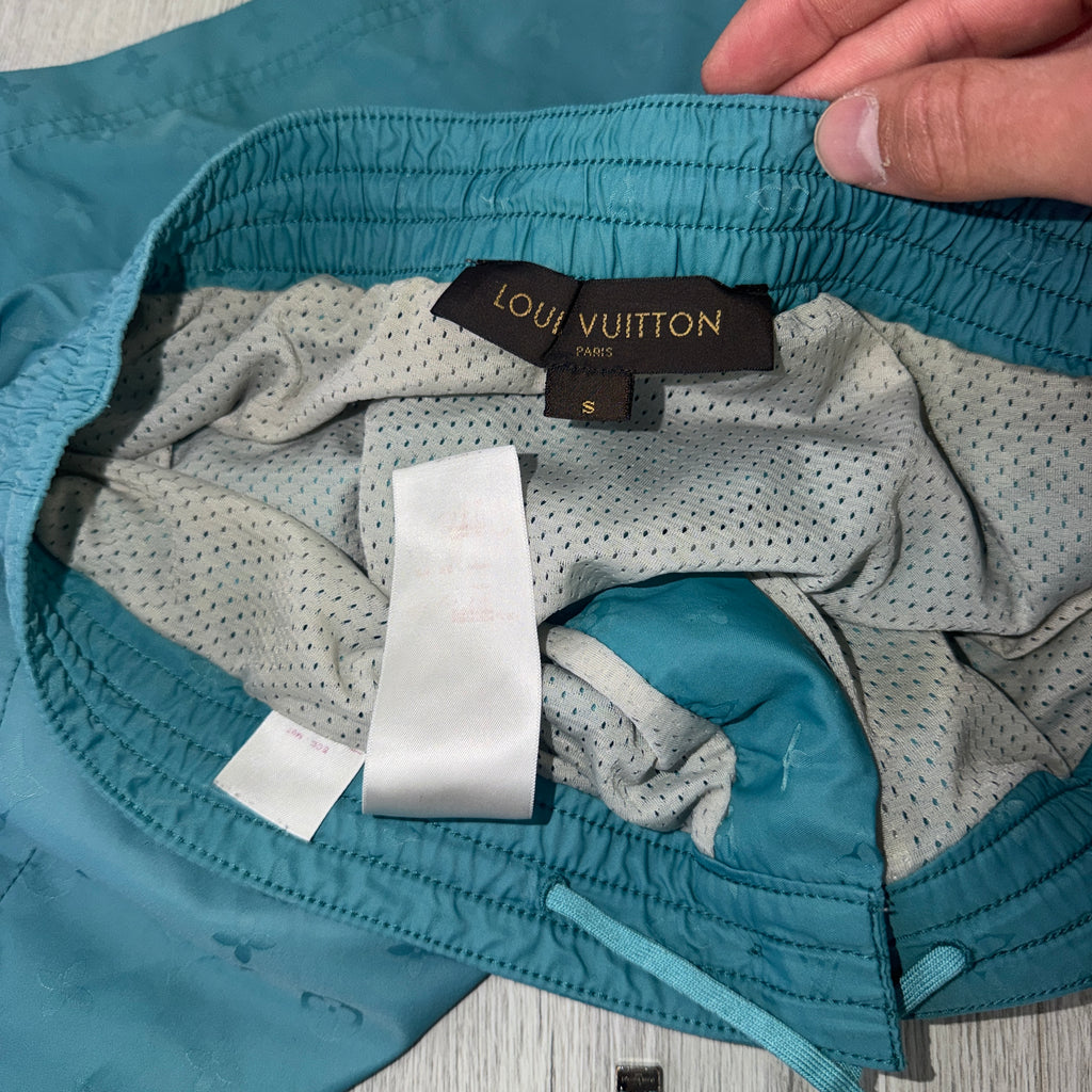 Louis Vuitton Men’s Baby Blue Swim Shorts - Small