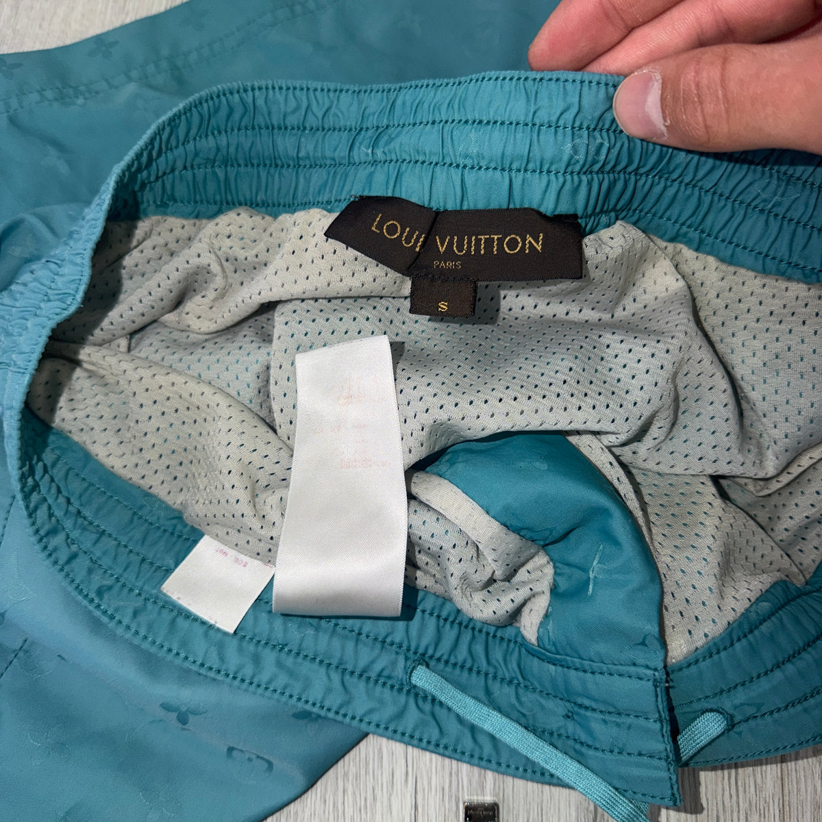 Louis Vuitton Men’s Baby Blue Swim Shorts - Small