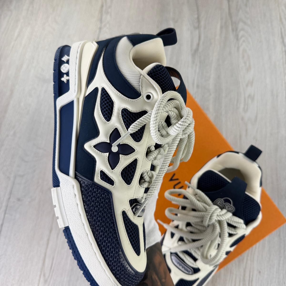 Louis Vuitton Men’s Navy & White Skate Trainers - Uk 8 (Fit 8.5/9)