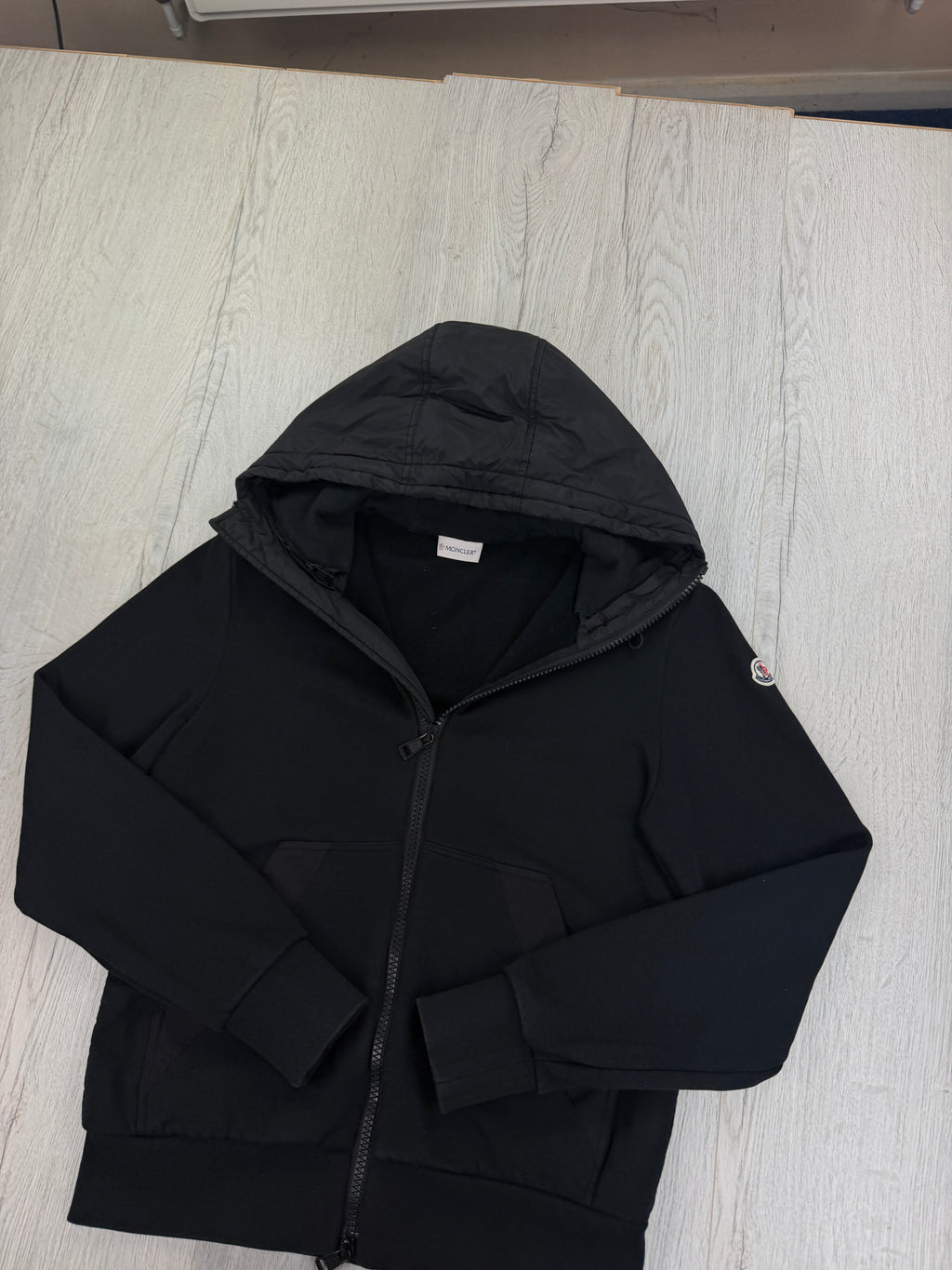 Moncler Men’s Black Hoodie / Maglia Cardigan - Small