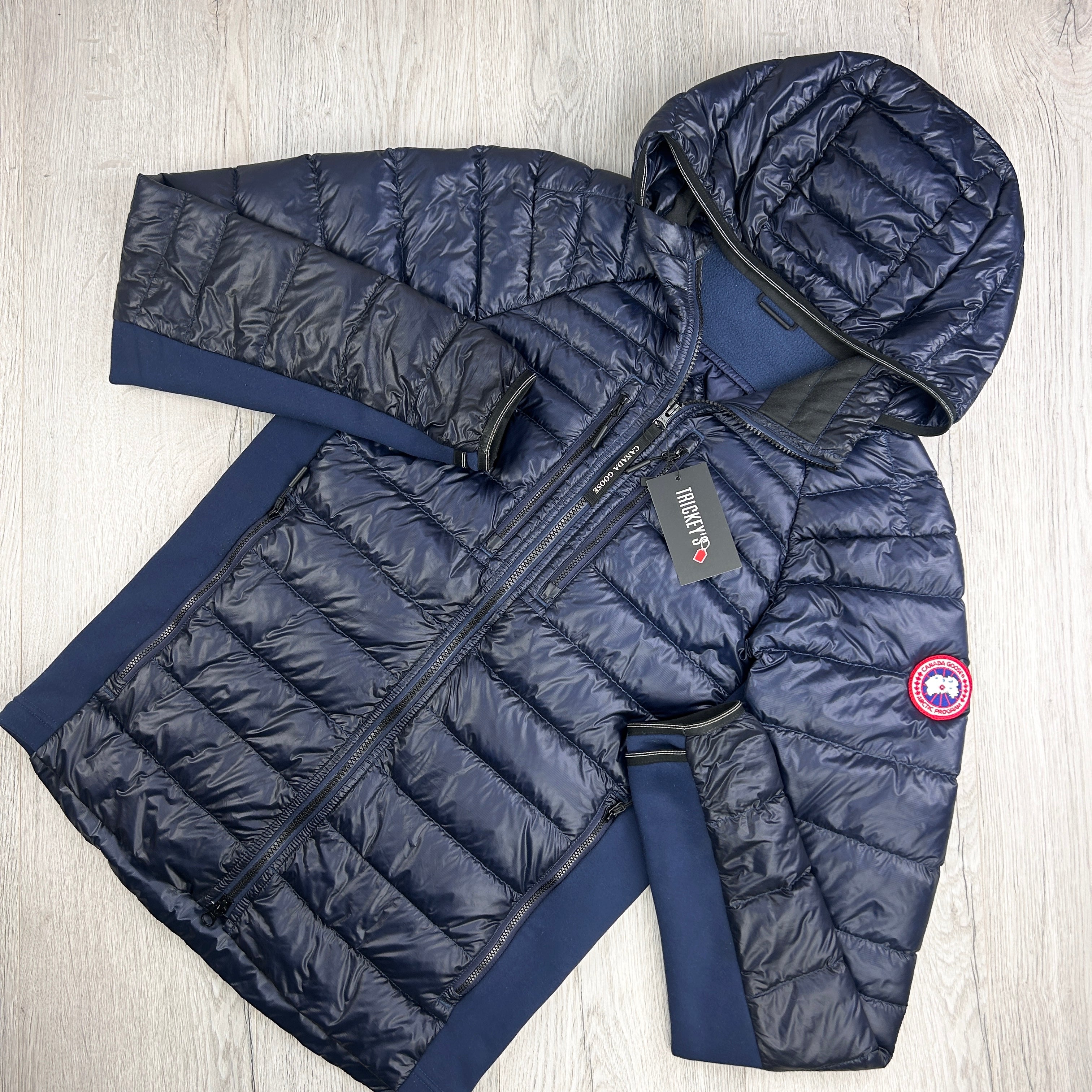 Canada Goose Men’s Navy Zip-up Hybridge Down Jacket - Medium