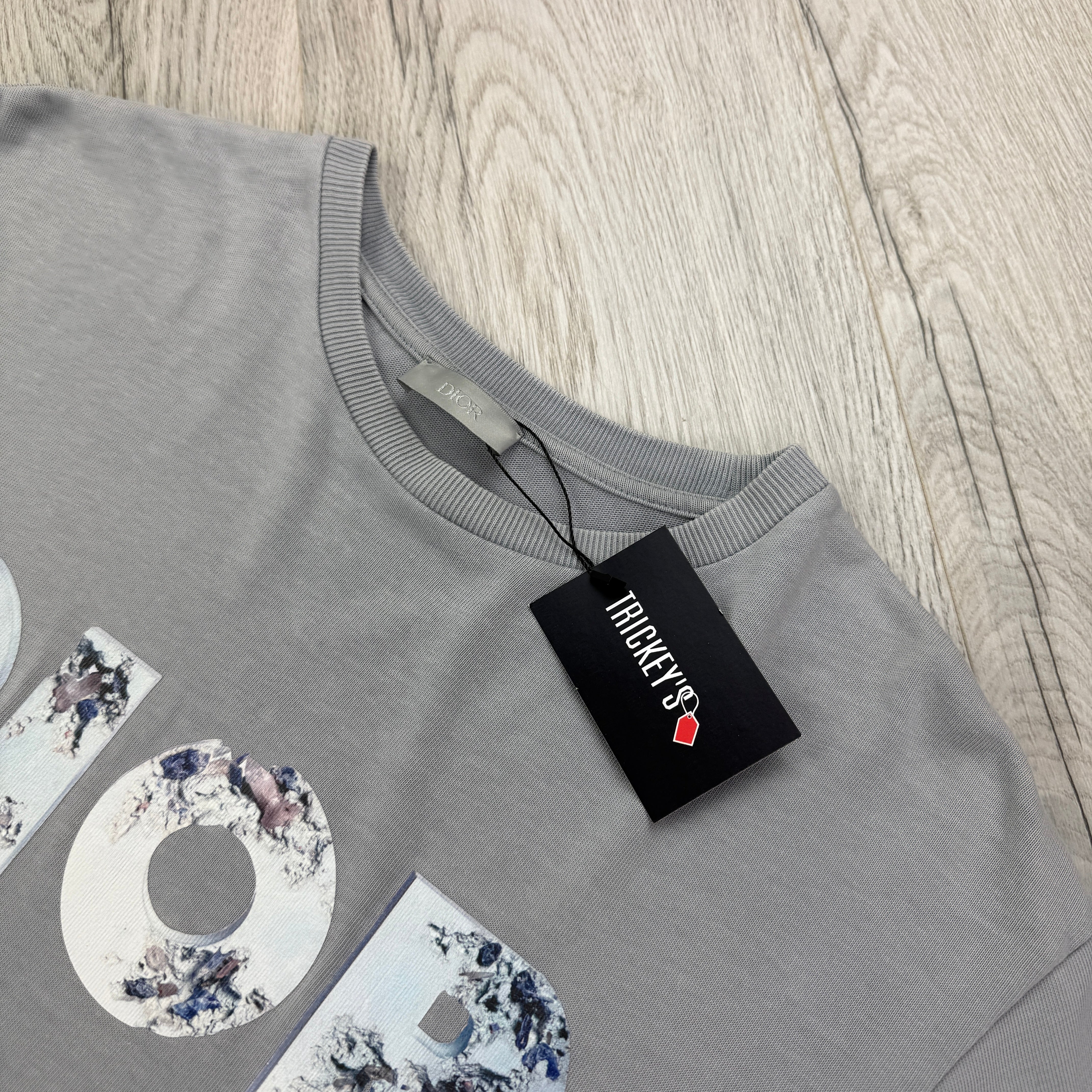 Dior Men's Grey Daniel Arsham T-shirt - Medium Fit – Trickey.store