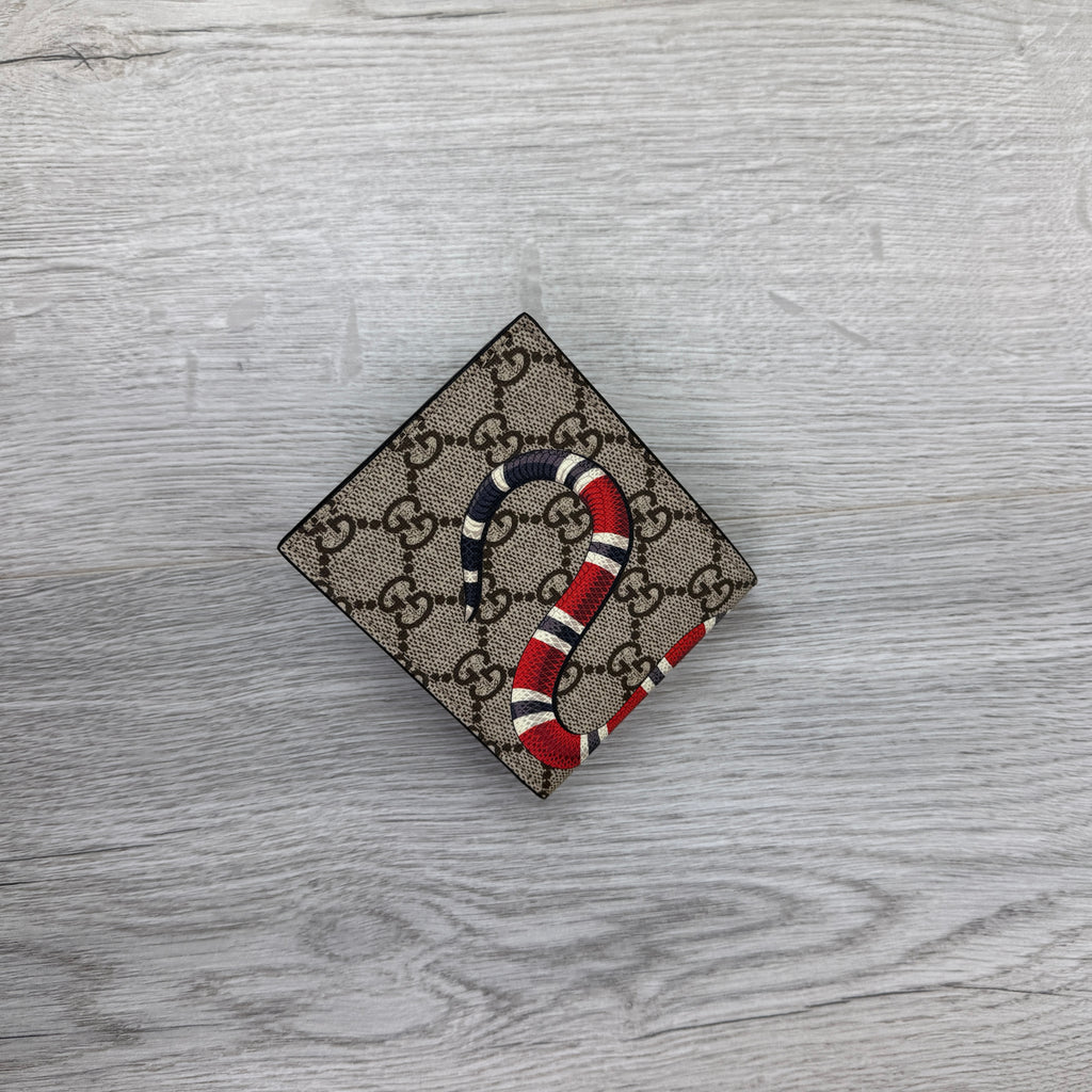 Gucci Men’s GG Supreme Kingsnake Wallet