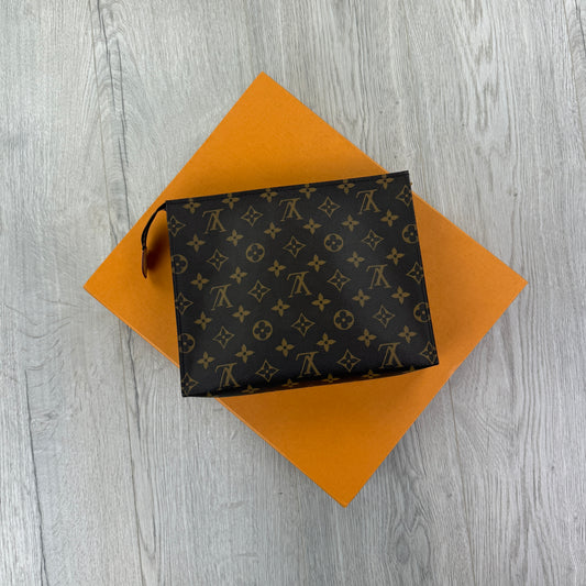 Louis Vuitton Brown Monogram Pochette Clutch Bag