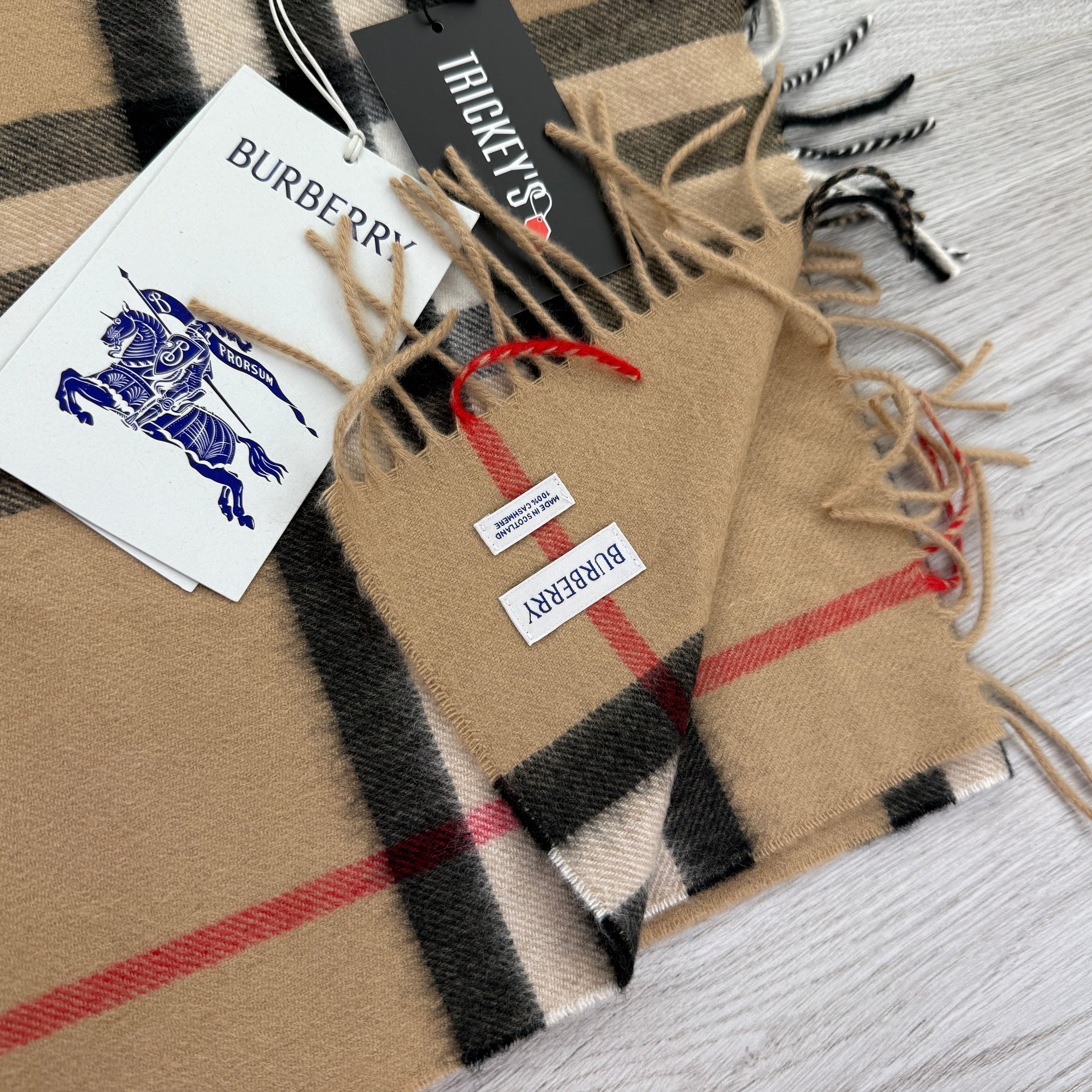 Burberry Men’s Classic Check Cashmere Scarf