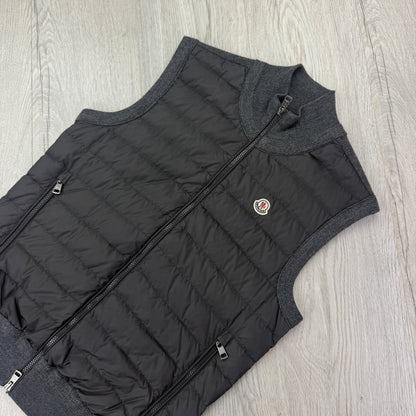 Moncler Men’s Dark Grey Padded / Knitted Gilet - Small