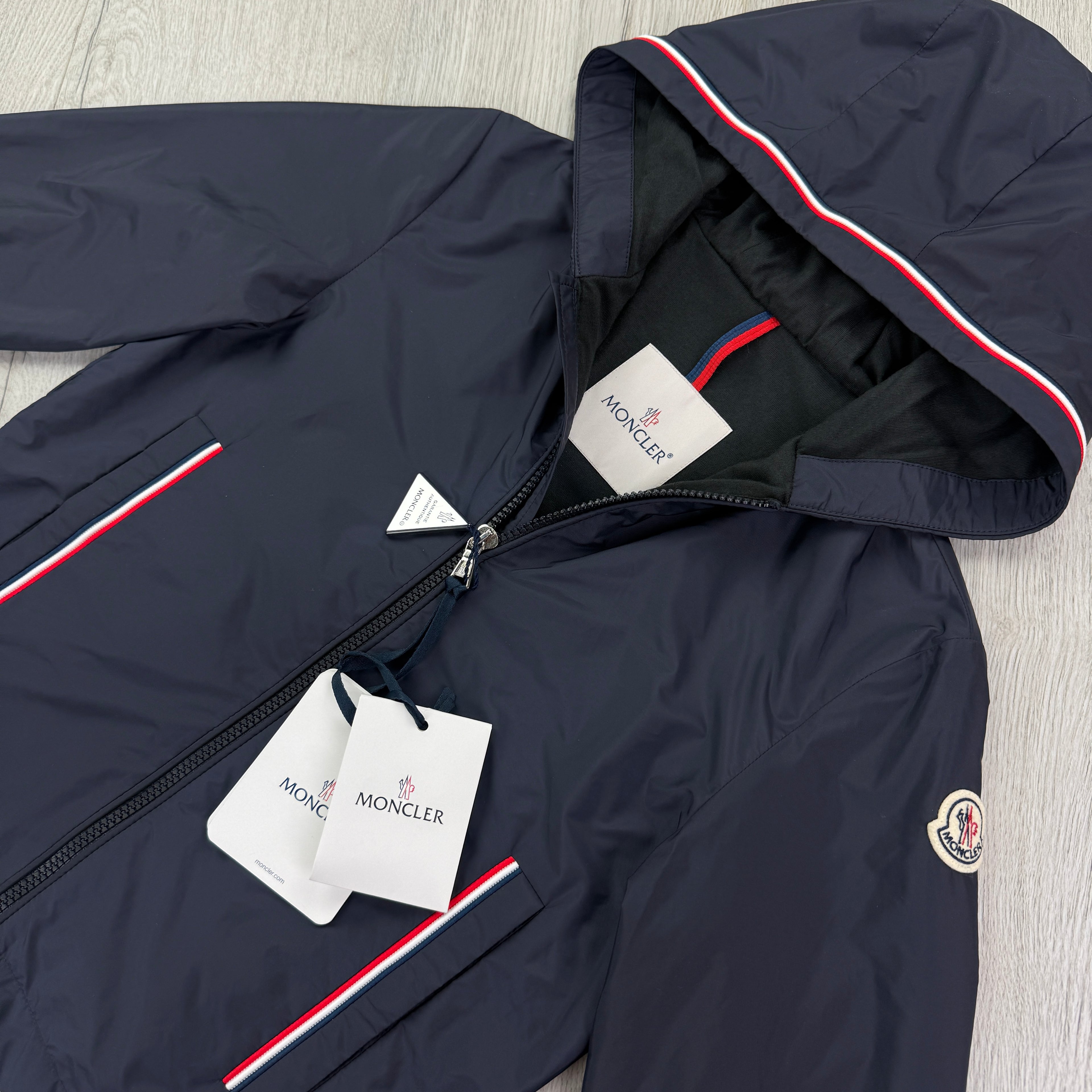 Moncler Kids Granduc Navy Zip-up Windbreaker - Aged 8