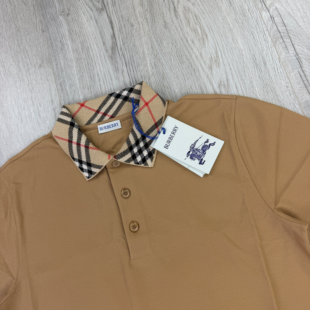Burberry Men’s Beige Cody Check Polo Shirt