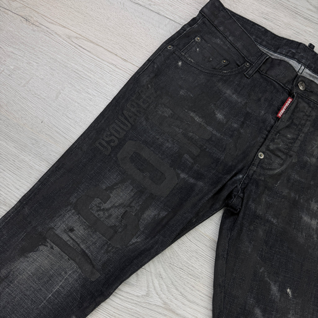 Dsquared2 Men’s Black Distressed Jeans - 48 (Uk 32)