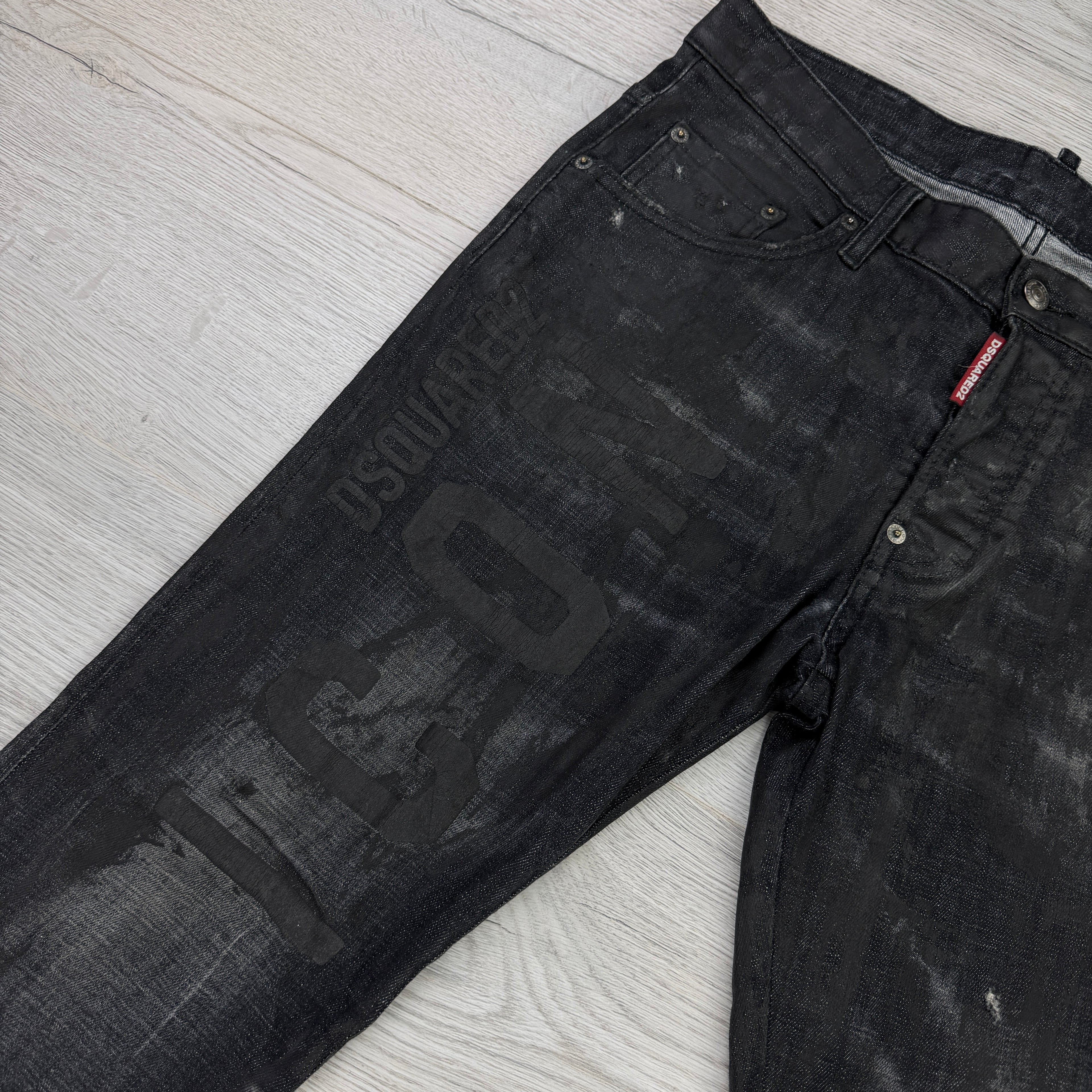 Dsquared2 Men’s Black Distressed Jeans - 48 (Uk 32)