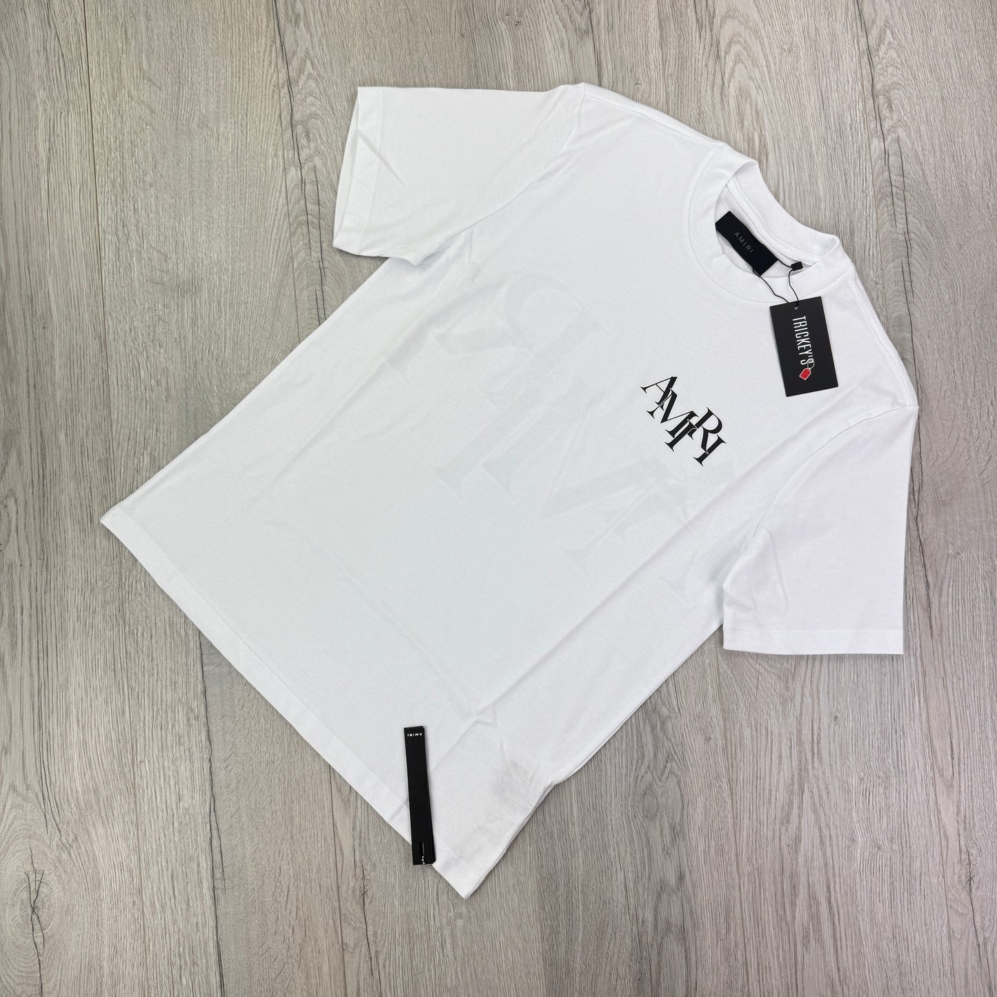 Amiri Men’s White Staggered Logo T-shirt