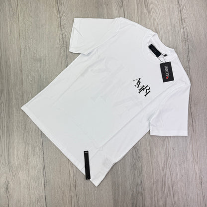 Amiri Men’s White Staggered Logo T-shirt