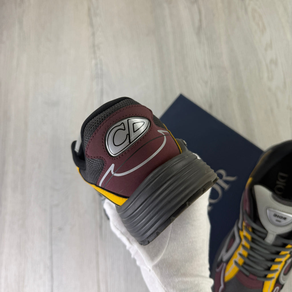 Dior B30 Men’s Burgundy / Yellow Trainers - 43 (Uk 9)
