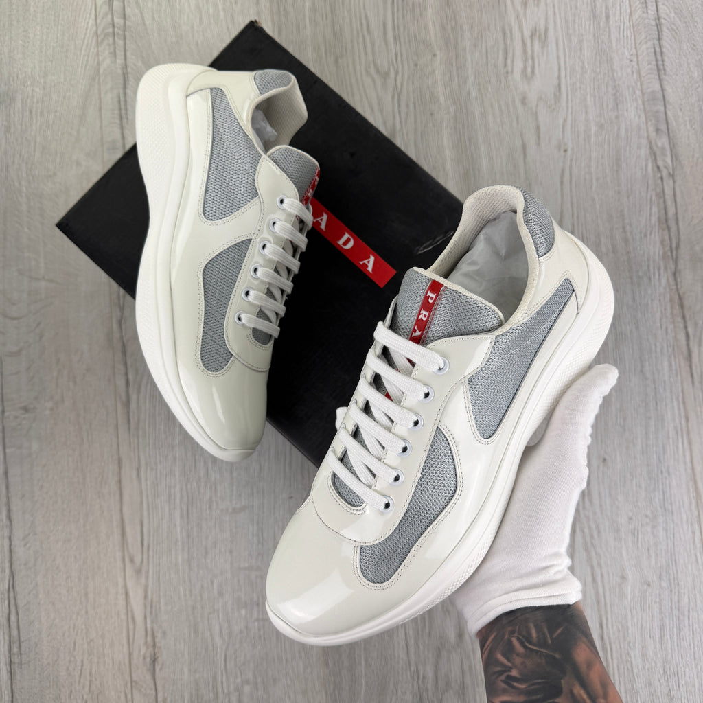 Prada Cups Men’s White Trainers - Uk 11