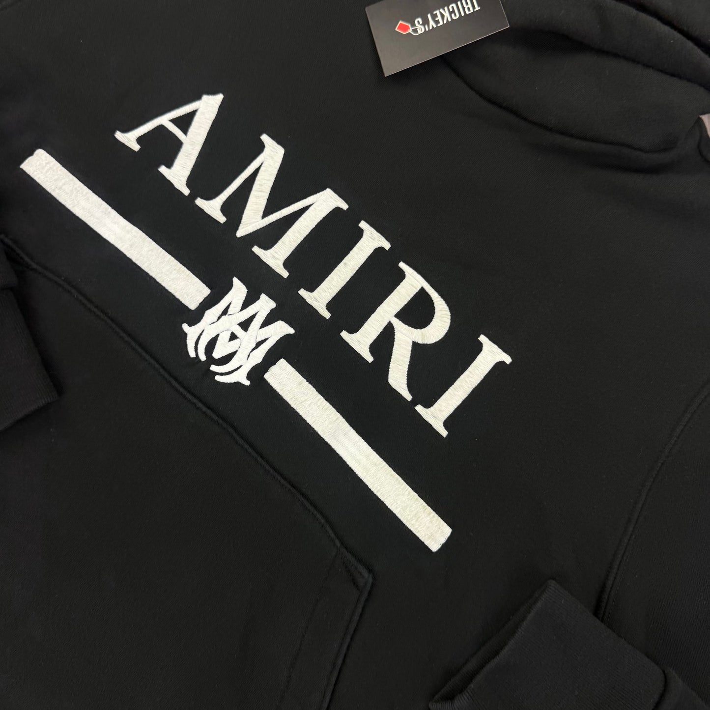 Amiri Men’s Black Pullover Hoodie - Medium