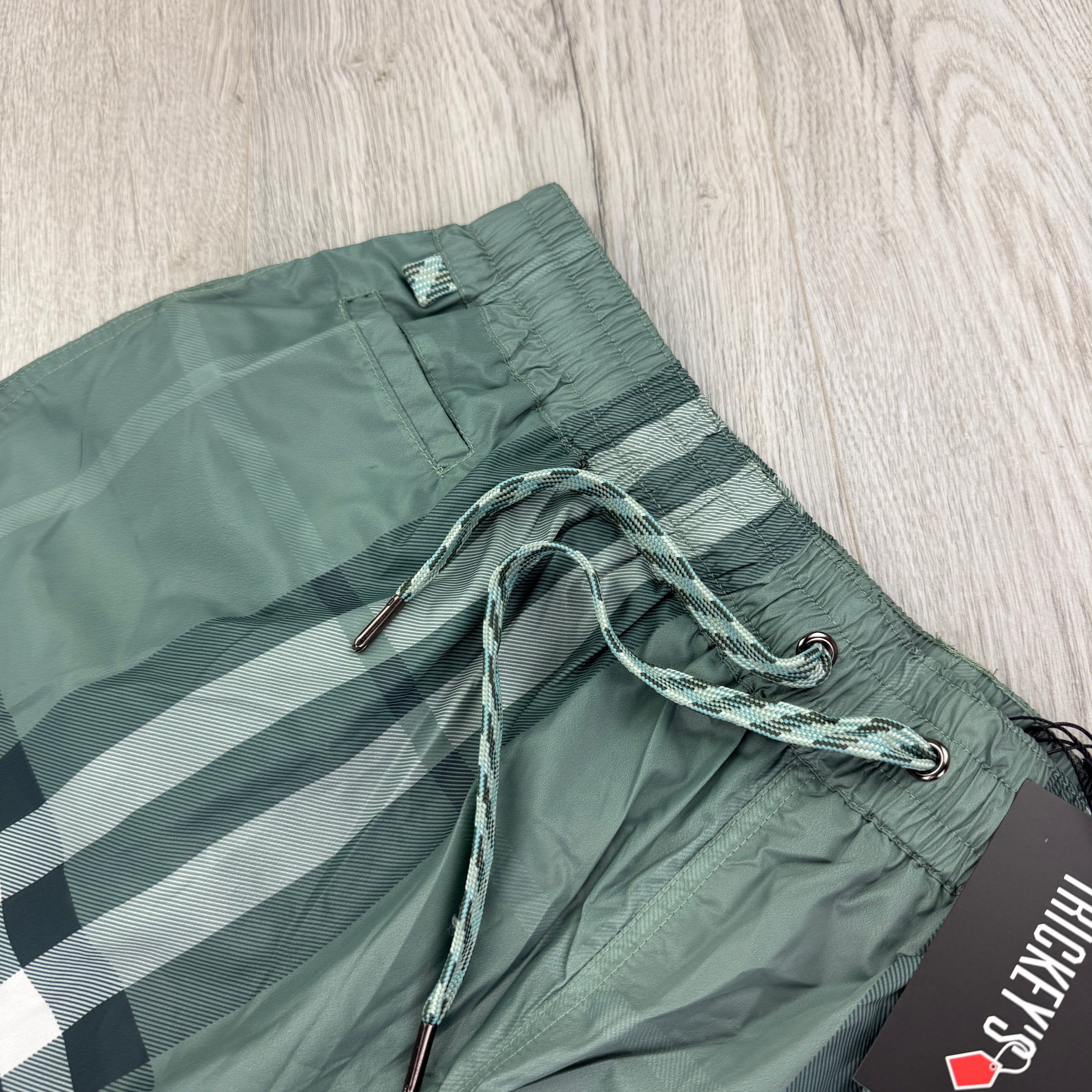 Burberry Men’s Khaki Check Swim Shorts - XXL
