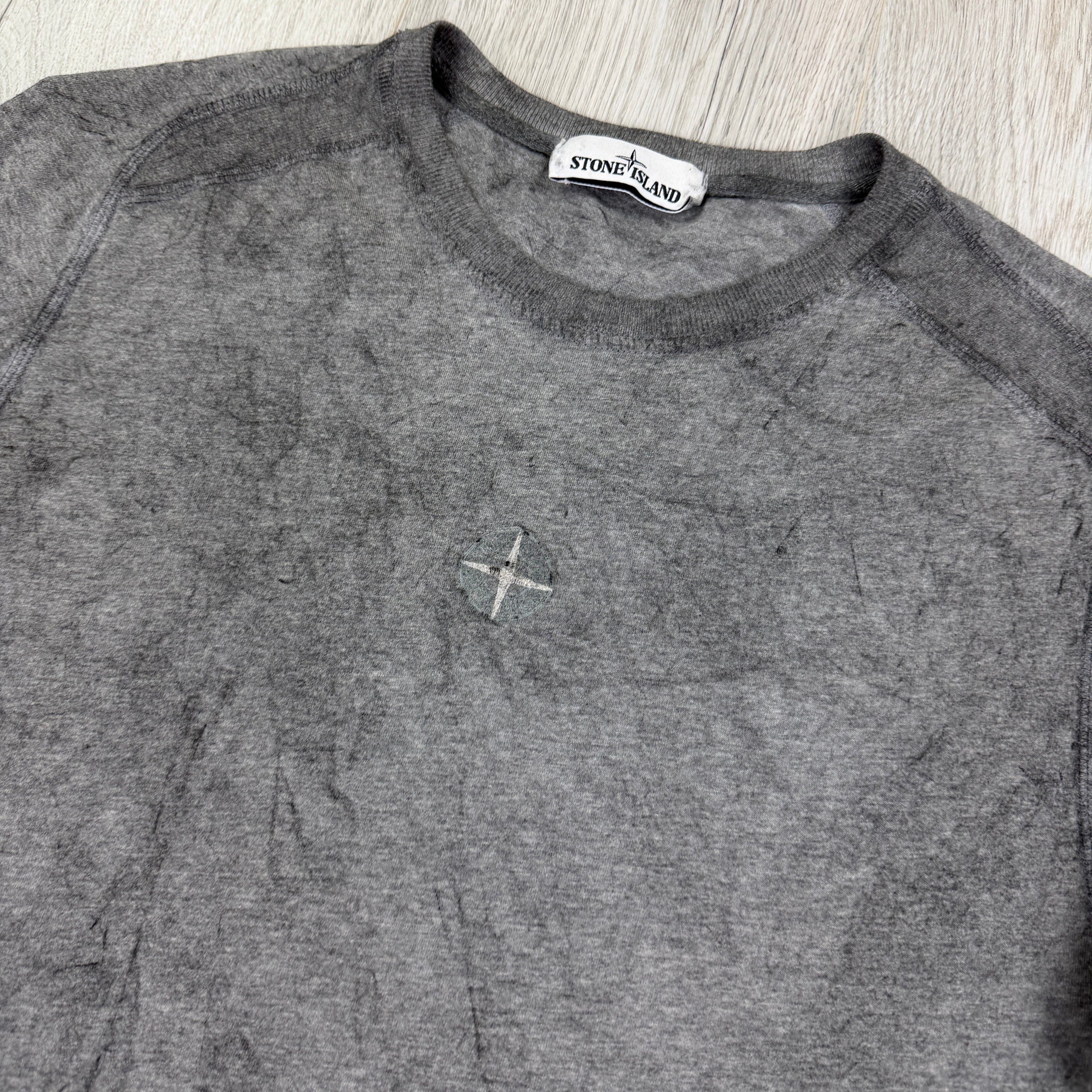 Stone island Men’s Grey Smoke T-shirt - Medium