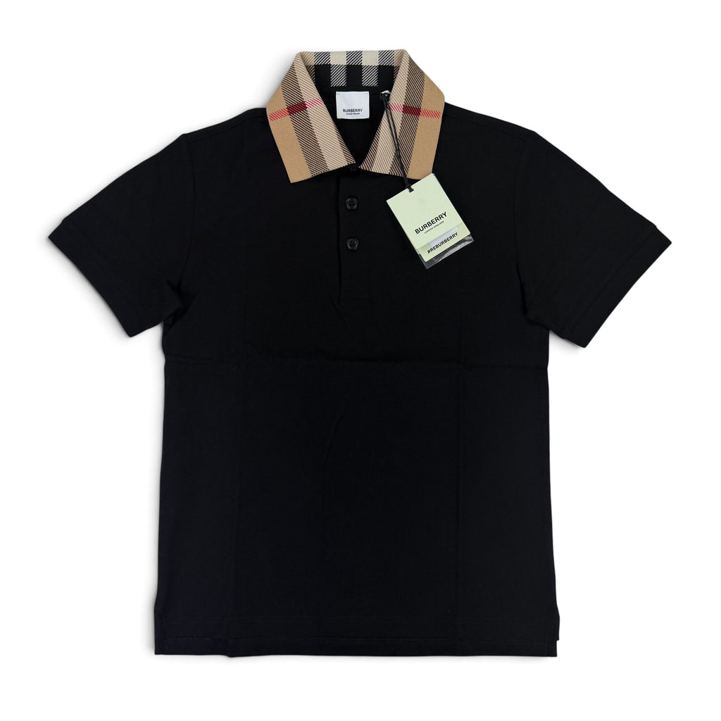 Burberry Men’s Black Polo Printed Collar