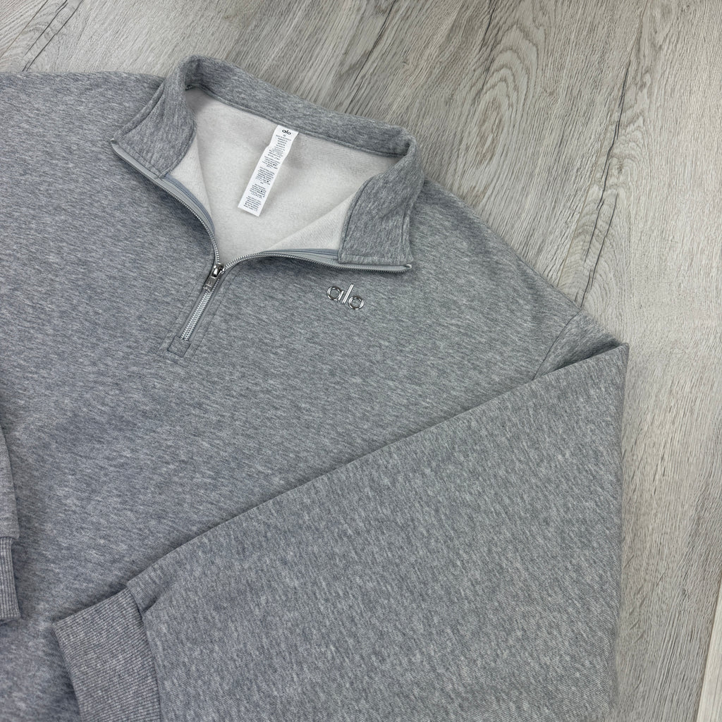 Alo Men’s Grey 1/4 Zip Fleece