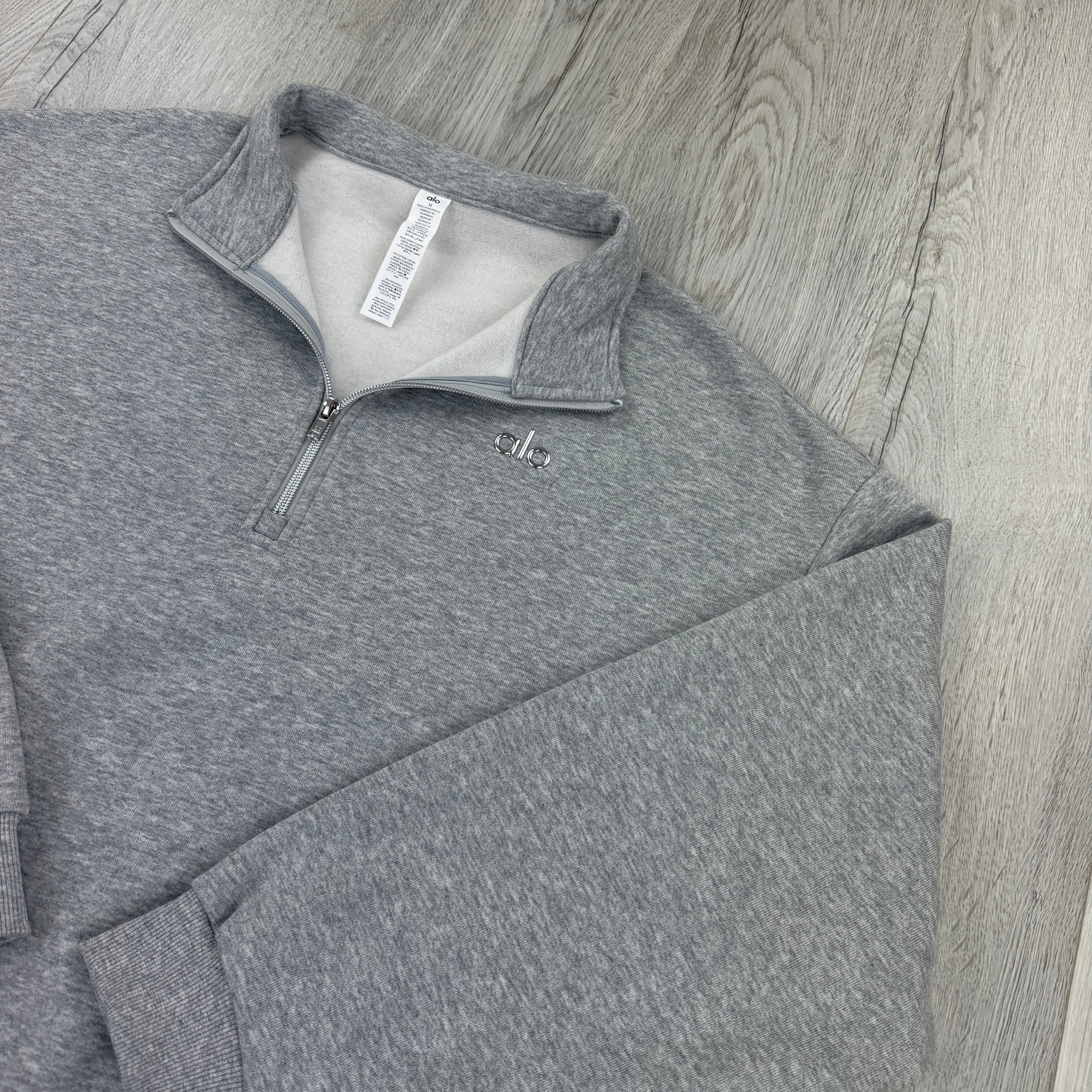Alo Men’s Grey 1/4 Zip Fleece