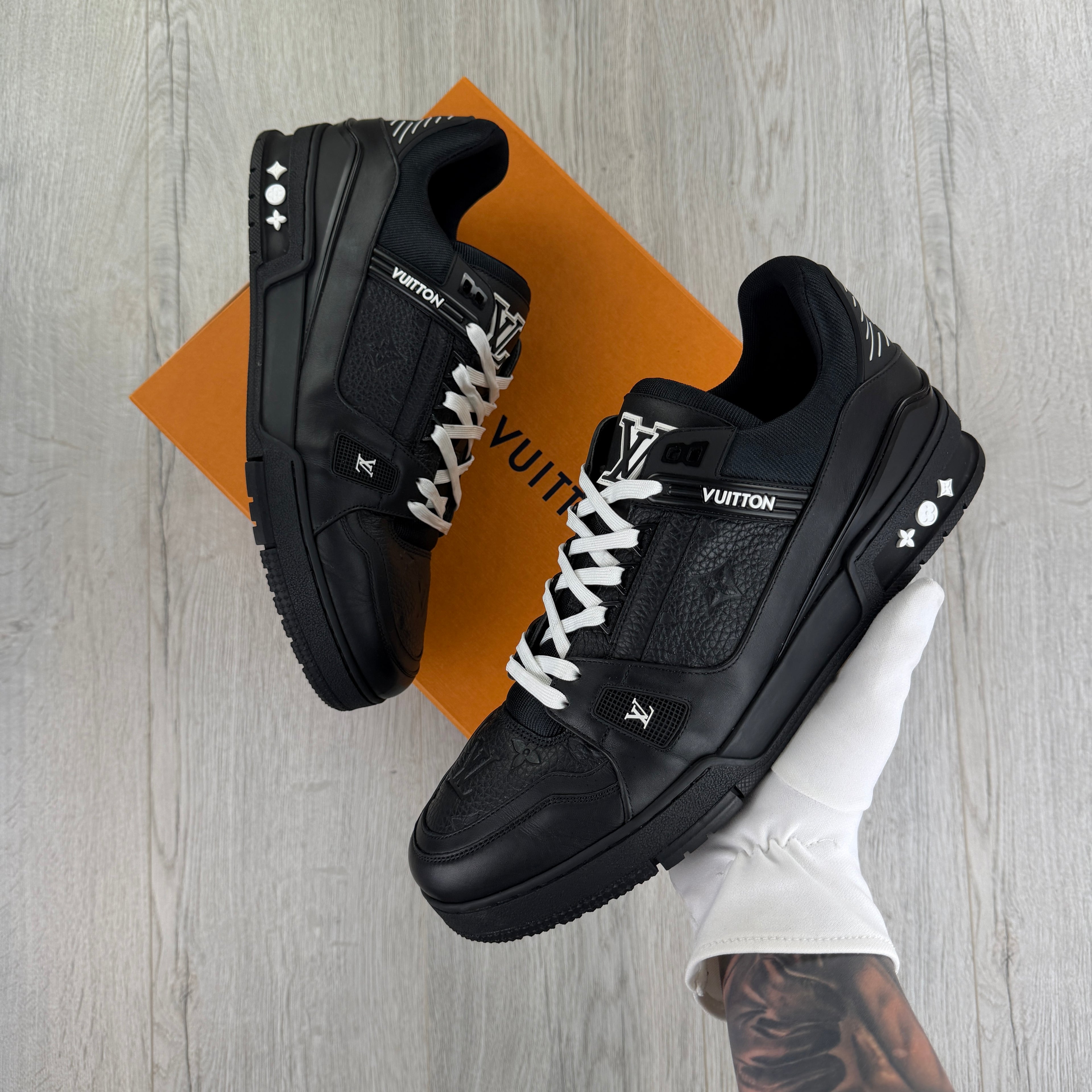 Louis Vuitton Men’s Black & White Trainers - Uk 11 (Fit 11.5)