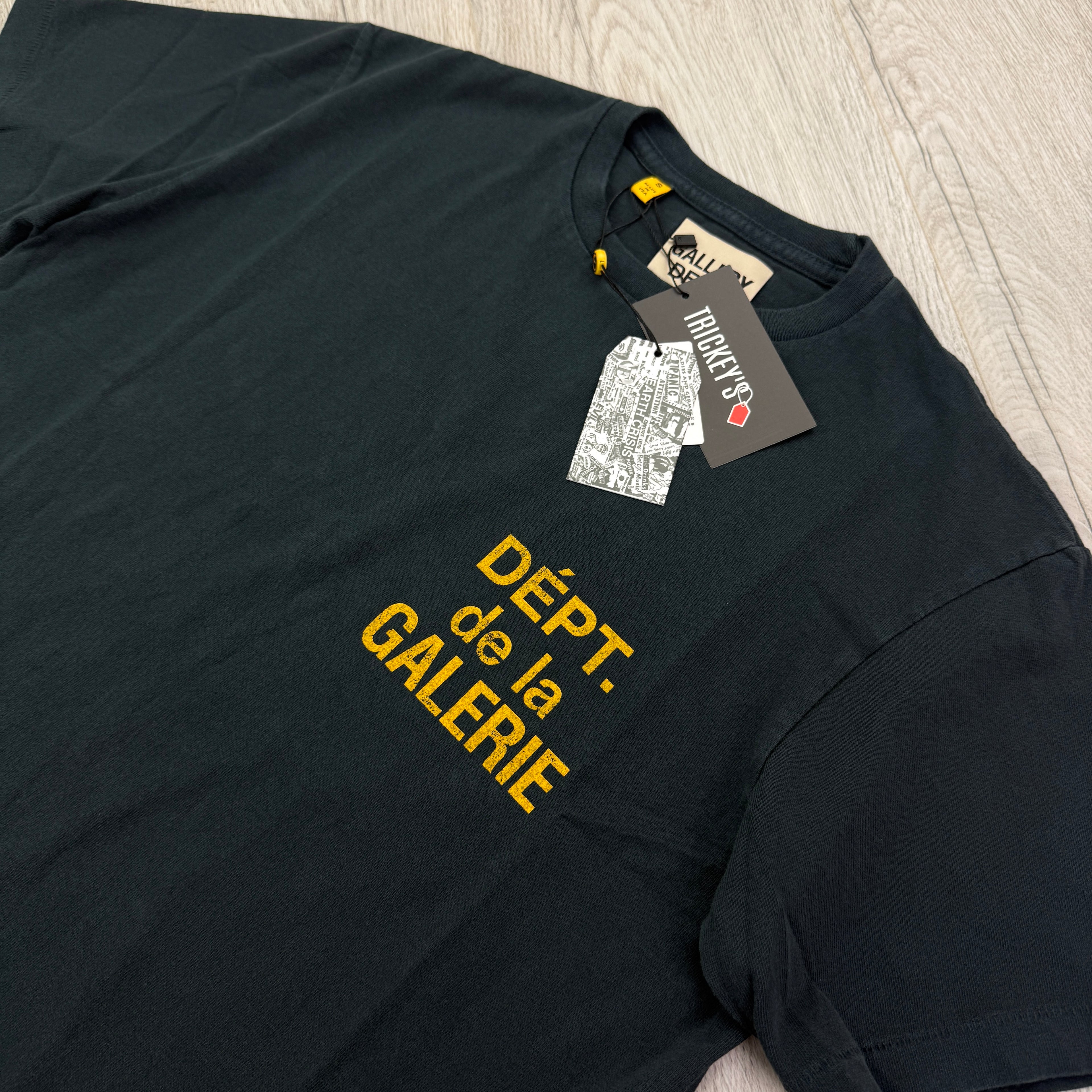 Gallery Dept Men’s French Logo Black & Yellow T-shirt