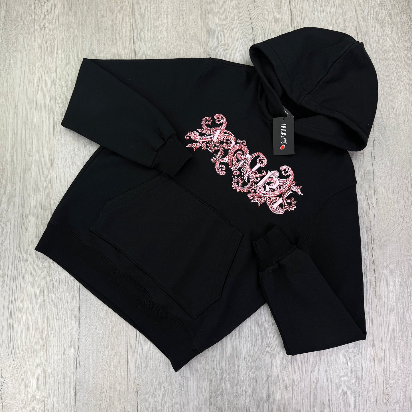 Amiri Men’s Black Pullover Hoodie - Small