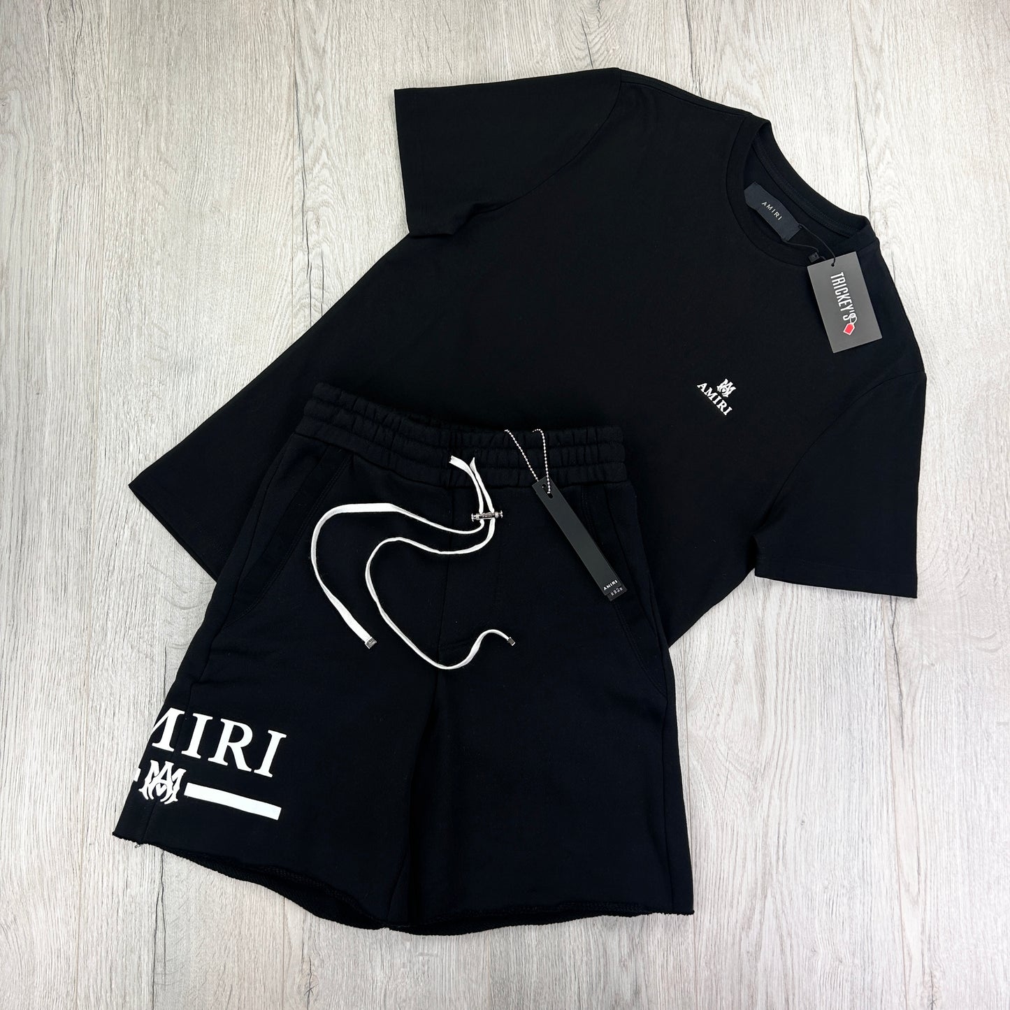 Amiri Men’s Black T-shirt & Short Set - XS