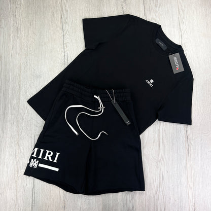 Amiri Men’s Black T-shirt & Short Set - XS