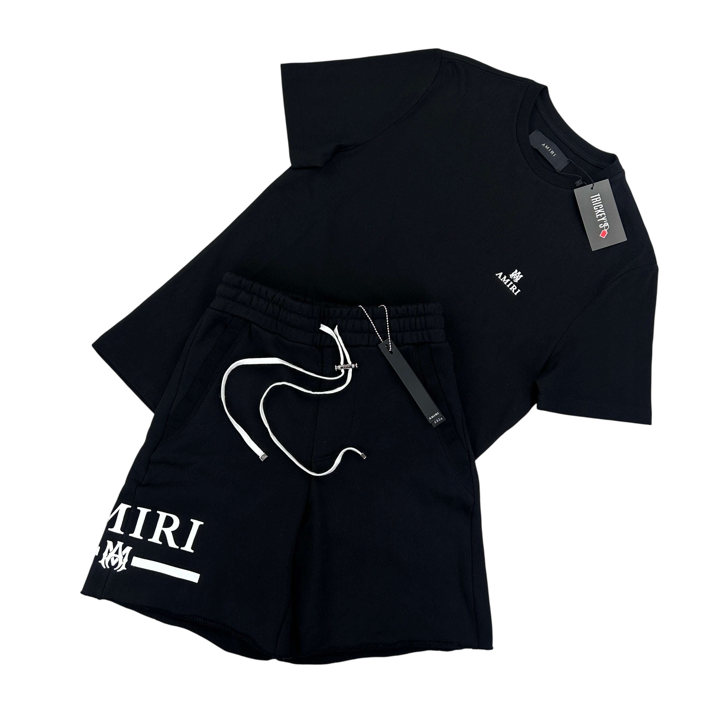 Amiri Men’s Black T-shirt & Short Set - XS