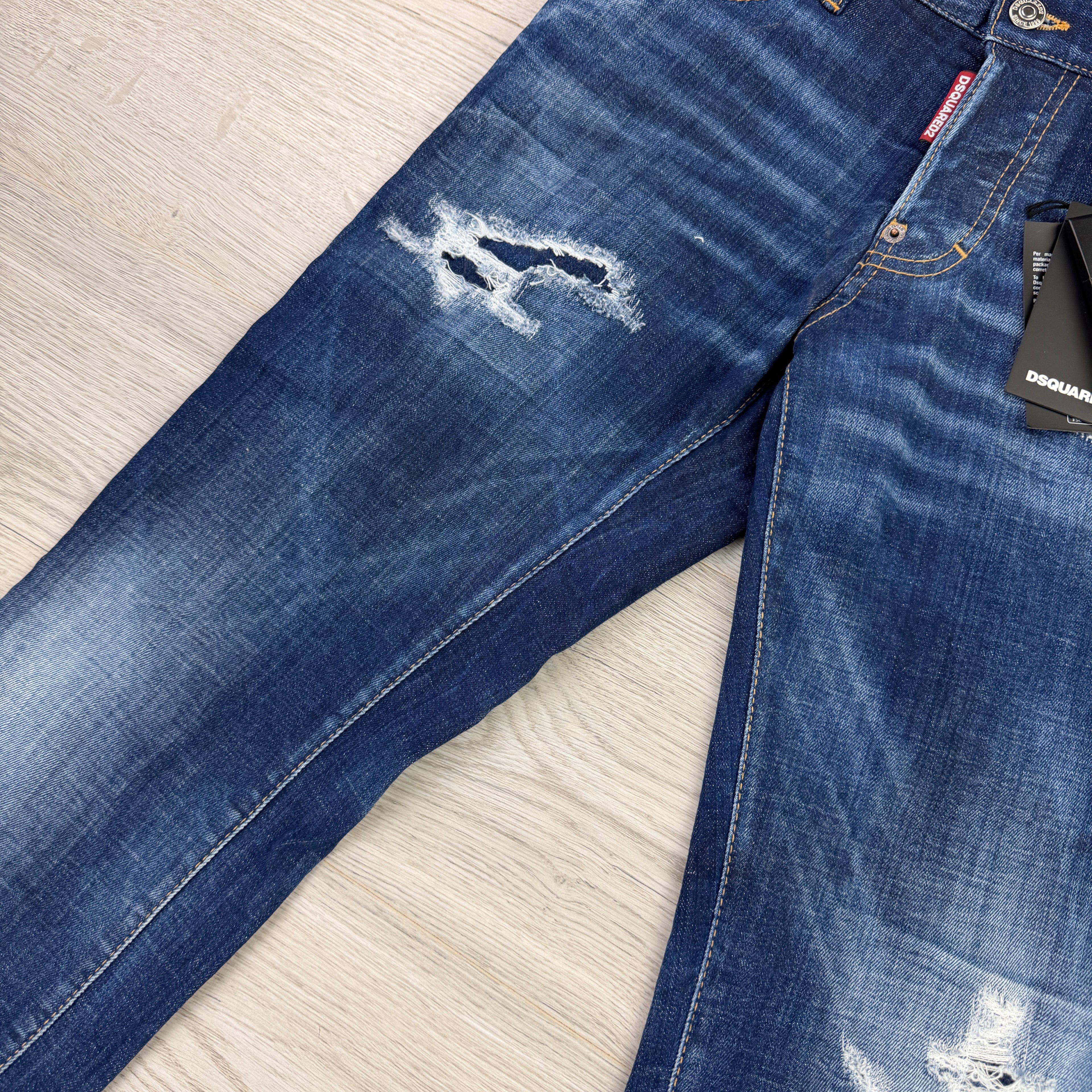 Dsquared2 Men’s Blue Distressed Jeans - 46 (Uk 30)