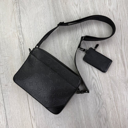 Louis Vuitton Men’s Shadow Black Monogram Duo Messenger Bag