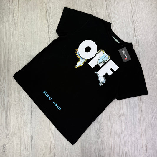 Off White Men’s Black Not Real Watches T-shirt