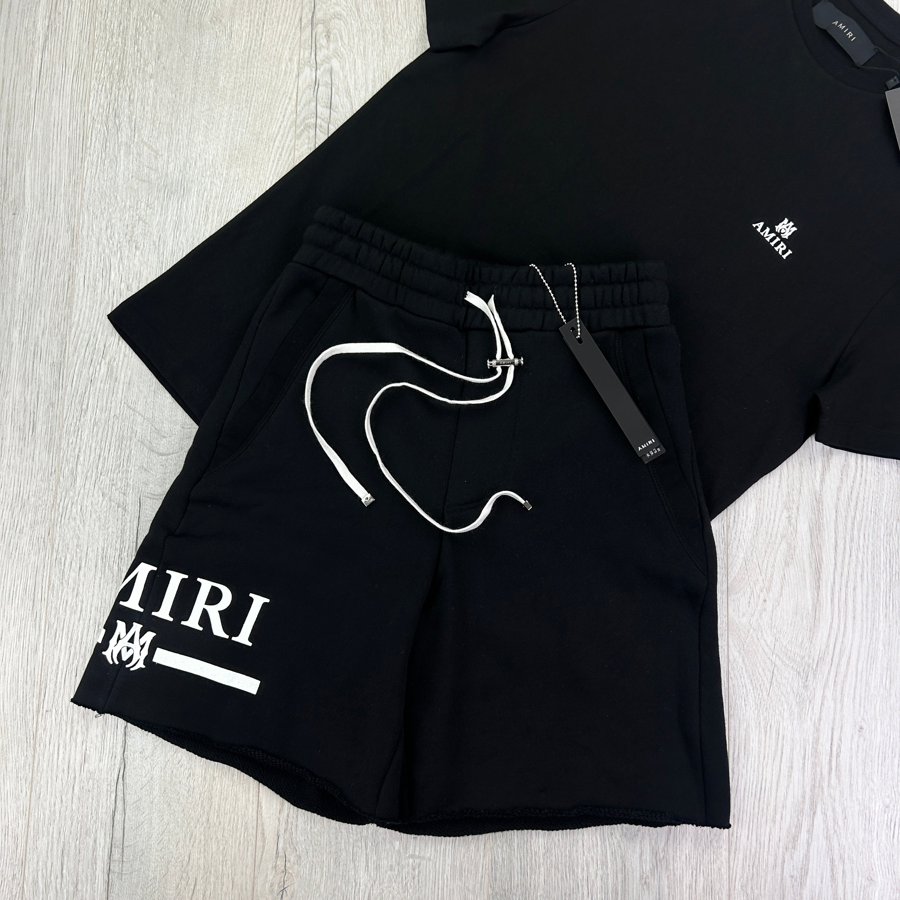 Amiri Men’s Black T-shirt & Short Set - XS