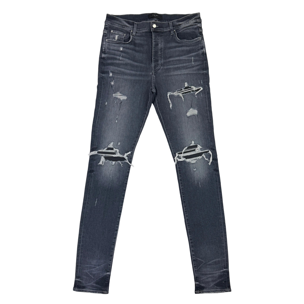 Amiri Men’s MX1 Aged Black Distressed Jeans - Uk 36