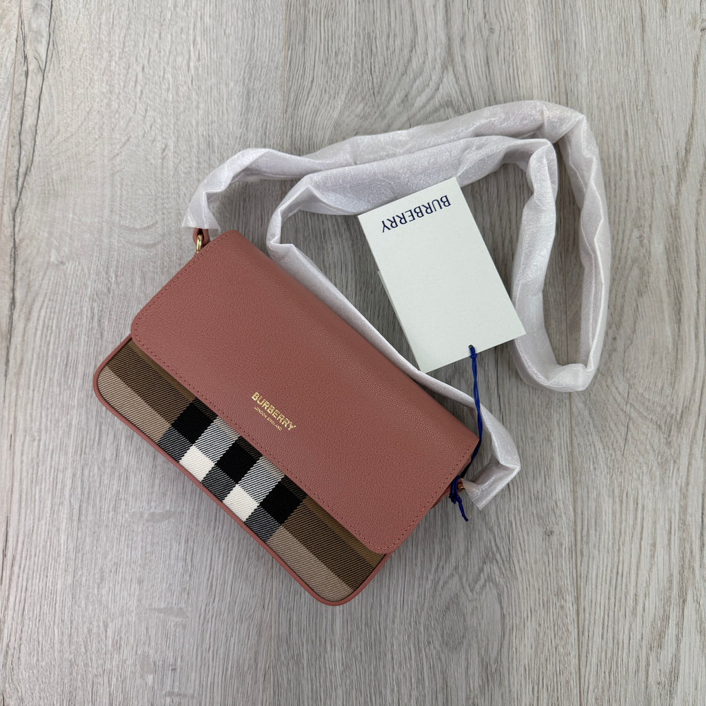 Burberry Women’s 'New Hampshire' Leather Shoulder Bag Dark Rosewood Pink