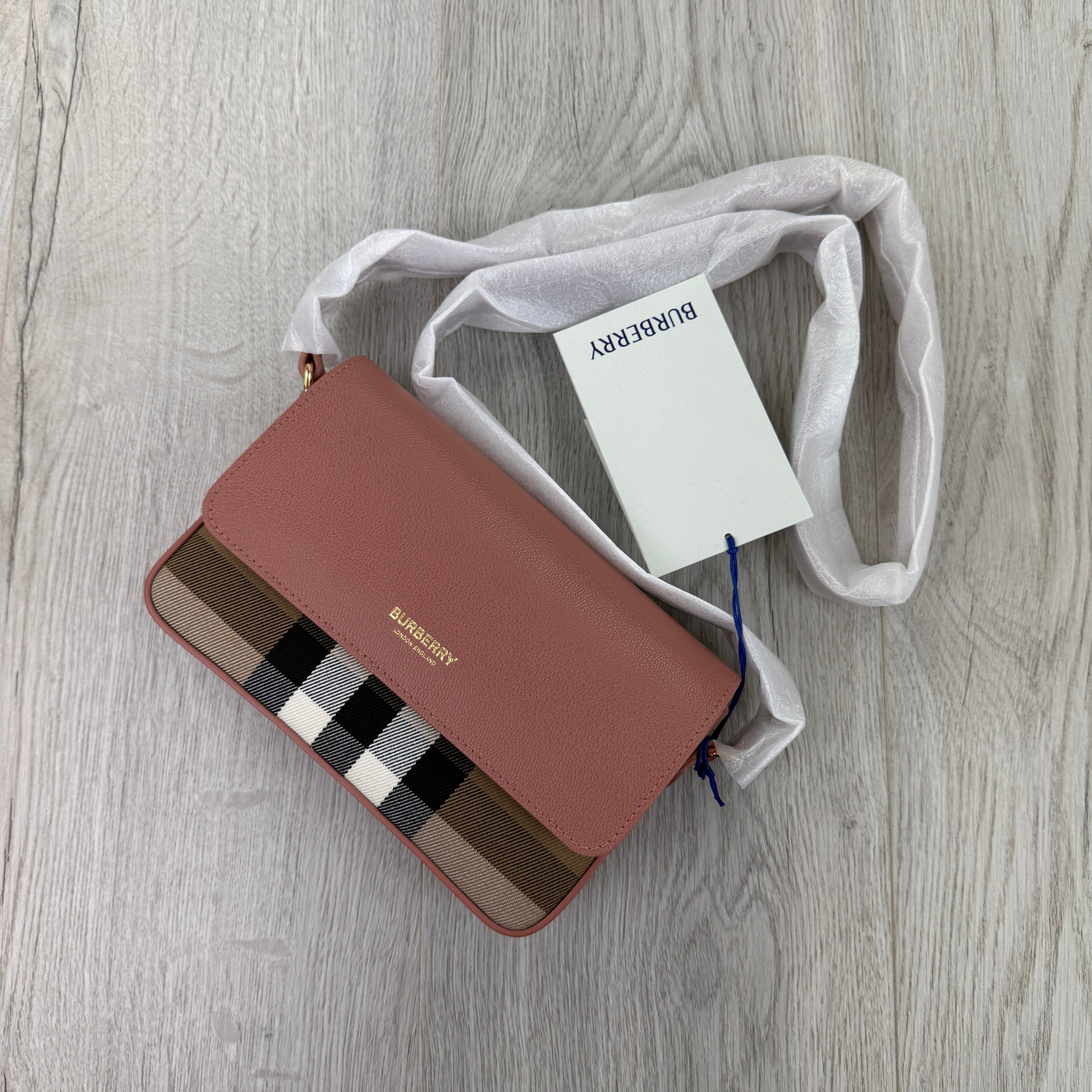 Burberry Women’s 'New Hampshire' Leather Shoulder Bag Dark Rosewood Pink