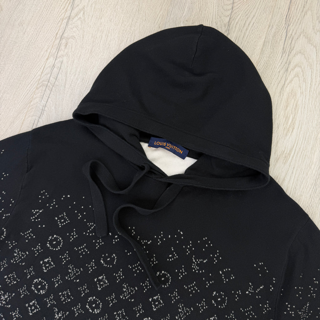 Louis Vuitton Men’s Black Monogram Gradient Pullover Hoodie - Medium