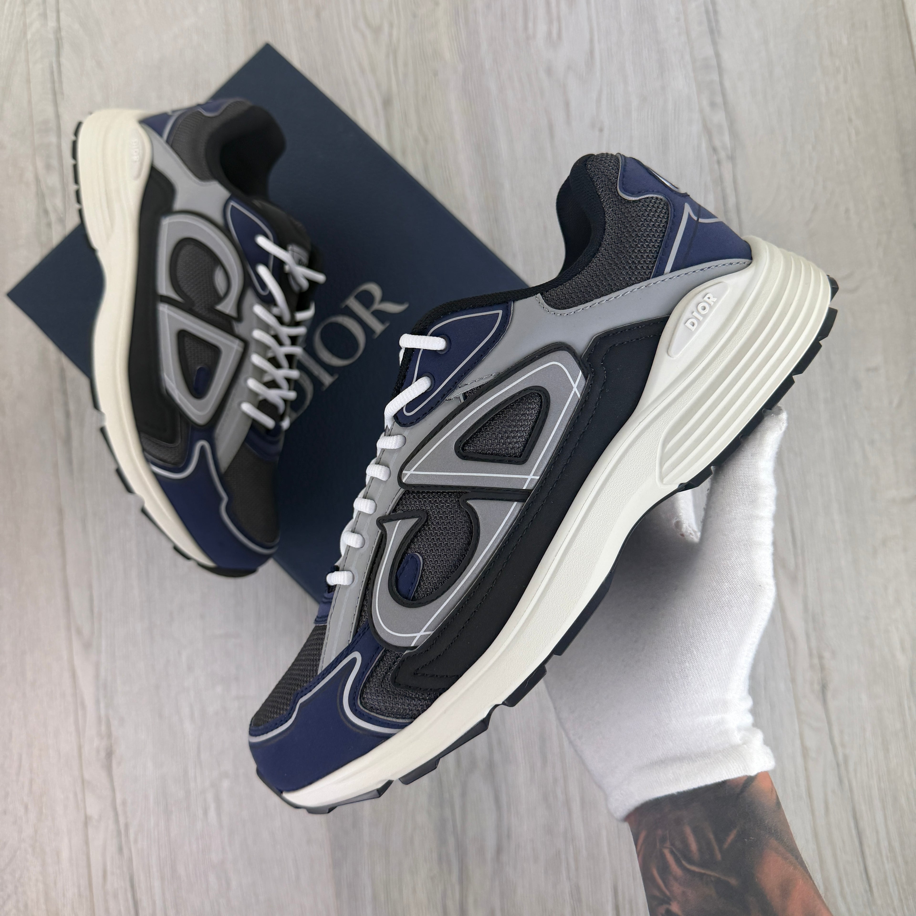 Dior B30 Men’s Navy CD Trainers - 44 (Uk 10)