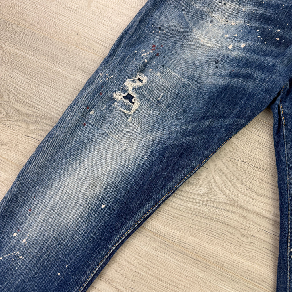 Dsquared2 Men’s Blue Distressed Cool Guy Jeans - 50 (Uk 33)