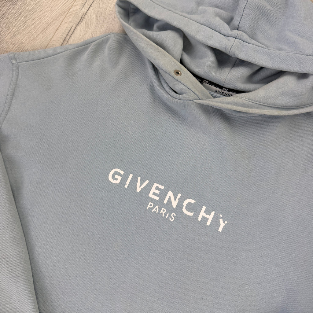 Givenchy Men’s Blue Pullover Hoodie - Medium (Fit Large)
