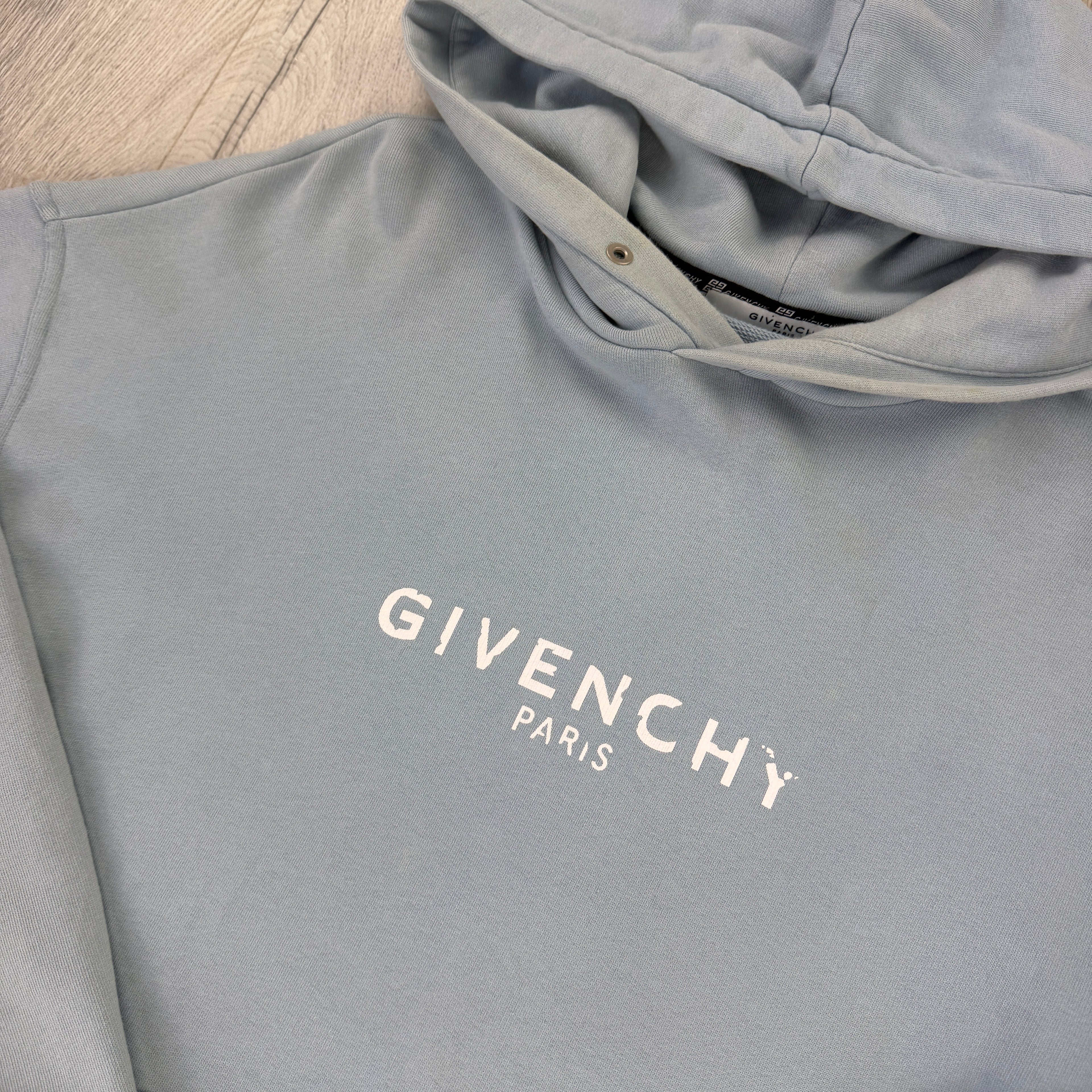 Givenchy Men’s Blue Pullover Hoodie - Medium (Fit Large)