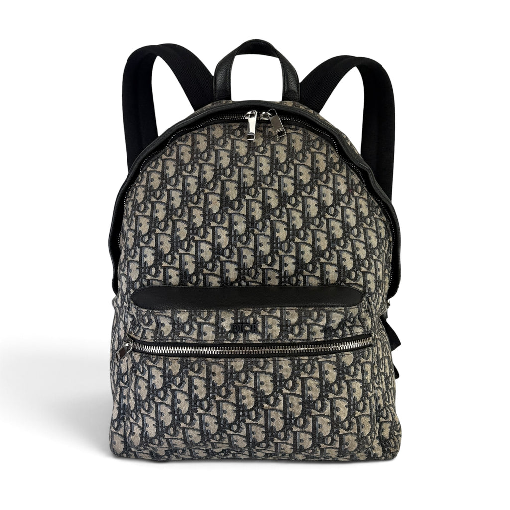Christian Dior Beige and Black Oblique Jacquard Men’s Backpack