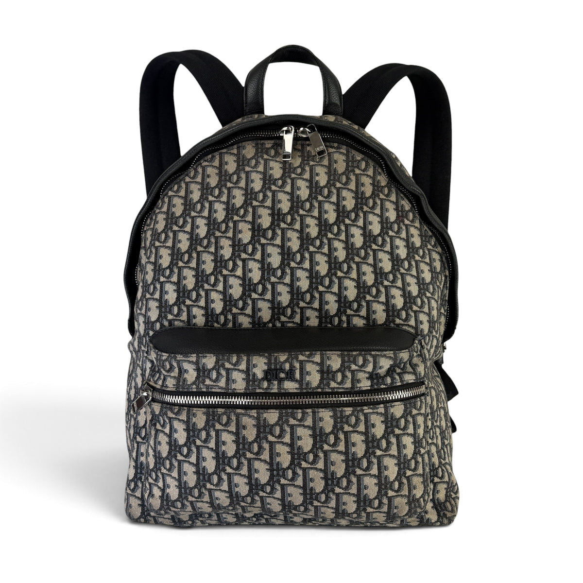 Christian Dior Beige and Black Oblique Jacquard Men’s Backpack