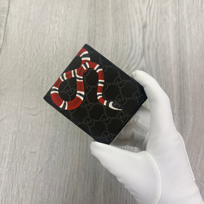Gucci Men’s Black GG Supreme Kingsnake Wallet