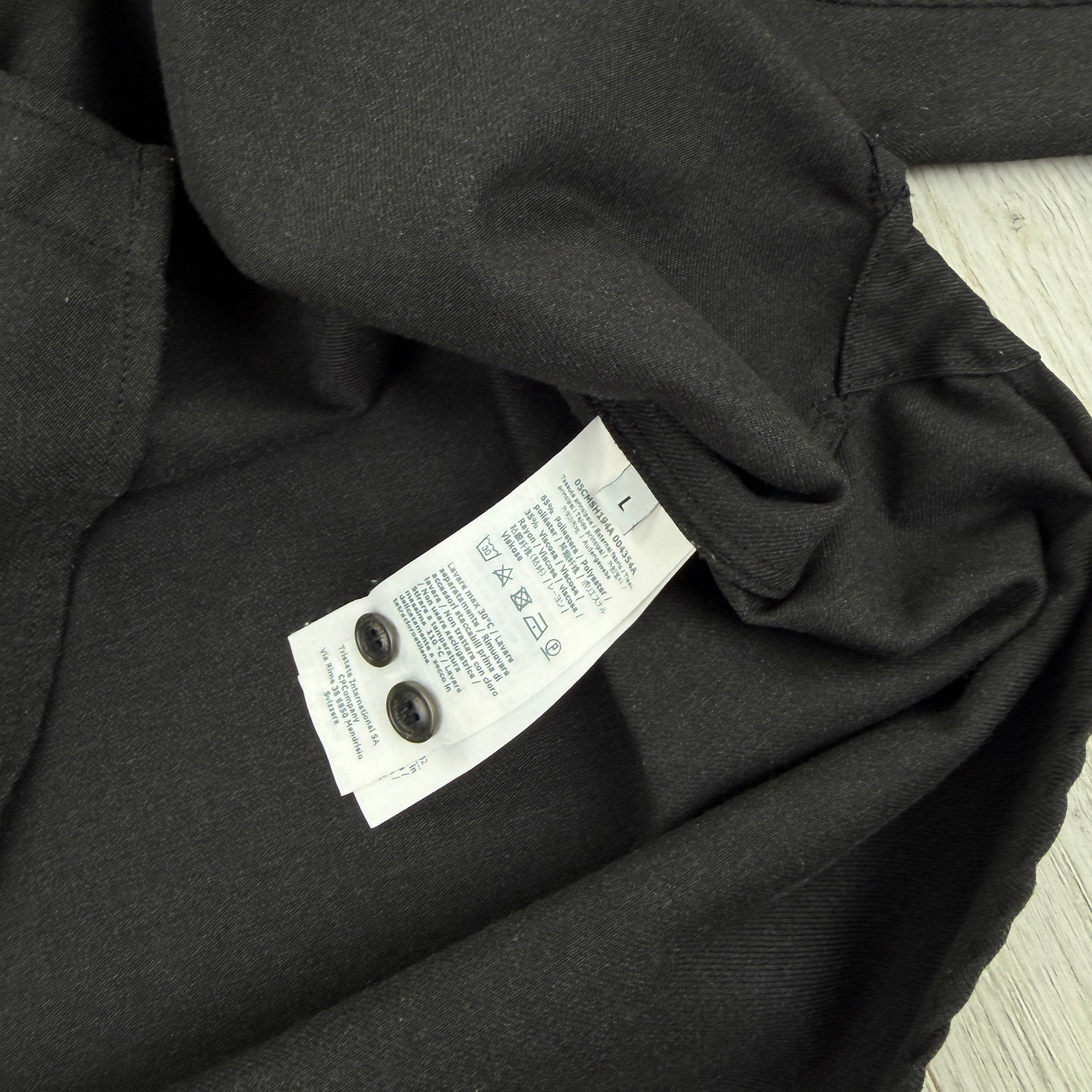 Cp Company Black Button-up Overshirt - Large